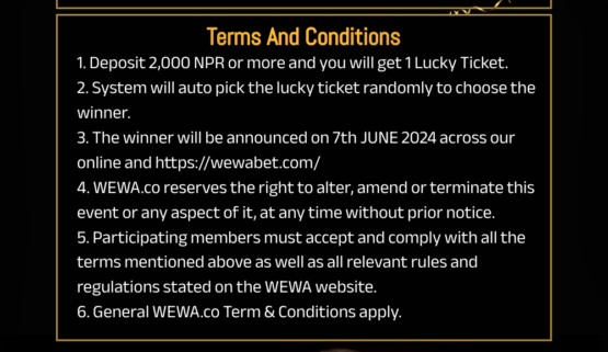 🎊WEWABET Lucky Pick Event Reward🎊 (More Deposit More Chance to WIN)
