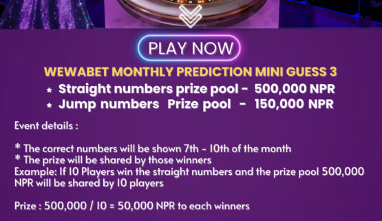 🎊WEWABET Monthly Prediction Mini Guess 3 🎊